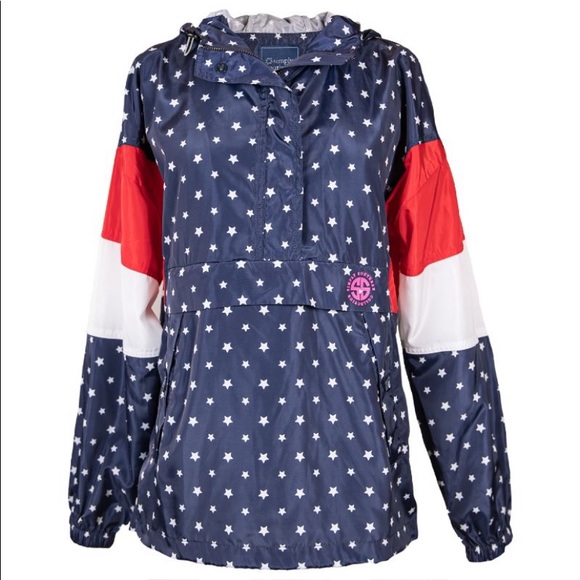 Simply Southern USA Zip Anorak Pullover America - Picture 2 of 4